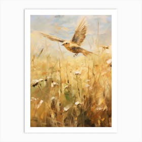 Bird Painting Lark 1 Art Print