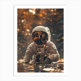 Astronaut In The Water Art Print