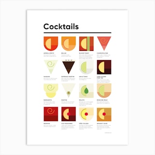 Classic Cocktails Bold Art Print