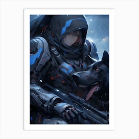 Wolf And Soldier 1 Art Print