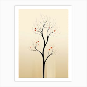 Autumn Tree Vector Art Print