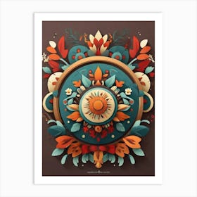 Abstract Floral Design 1 Art Print