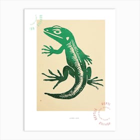 Gradient Lizard Bold Print Poster Art Print