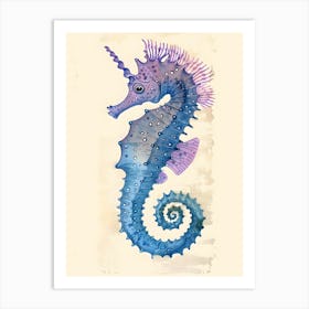 Seahorse Watercolor Illustration Art Print