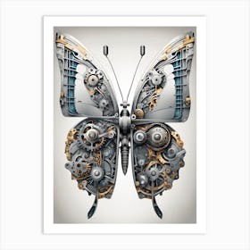 Mechanical Butterfly I Art Print