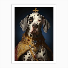 Dalmatian King Art Print