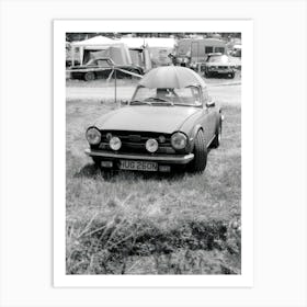 Lemans Campsite TR6 Umbrella (2005) Art Print