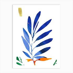 Blue Botanical  Art Print