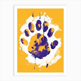 Lsu Tigers Paw Print Art Print