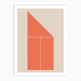 Block Colour Origami Inspired Shapes 02 Art Print