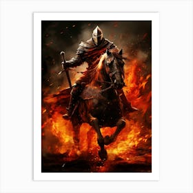 Knight On Horseback 2 Art Print