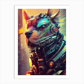 Futuristic Dog Art Print