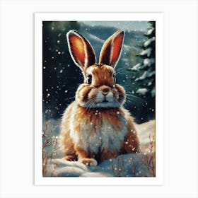 Snow Bunny Art Print