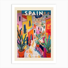 Alicante Spain 4 Fauvist Painting  Travel Poster Art Print