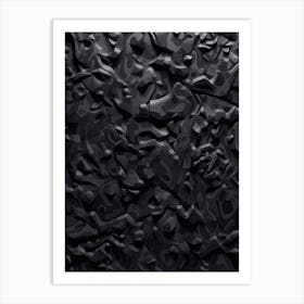 Black Art Textured 13 Art Print