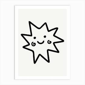 Kawaii Sun Illustration Art Print