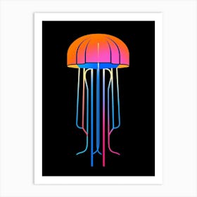 Jellyfish Abstract Pop Art 3 Art Print