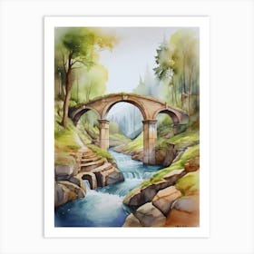 Roman stone bridge.2 Art Print