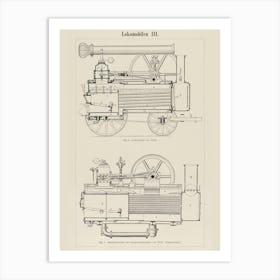 Lincoln Steam Engine Art Print