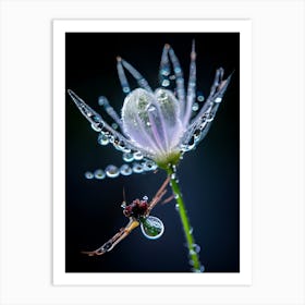 Dewdrops On A Flower Art Print