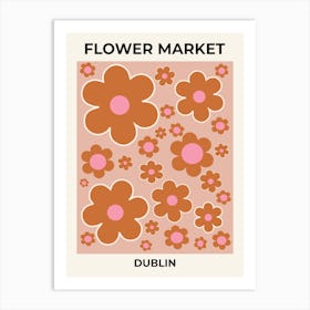 Flower Market Dublin Art Print