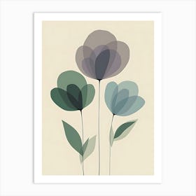 Abstract Flowers Art Print