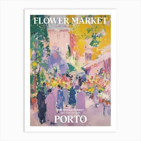 Vintage Flower Market Painting Porto 2 Art Print