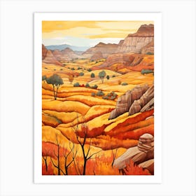 Autumn National Park Painting Zion National Park Utah Usa 2 Art Print