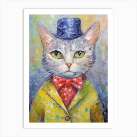 Stylish Cat Strokes; A Purrsonal Canvas Art Print