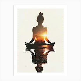 Meditating Woman Art Print