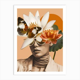 Lotus Flower portrait 1 Art Print