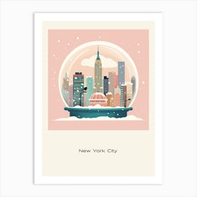 New York City Usa 1 Snowglobe Poster Art Print