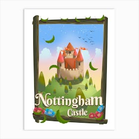 Nottingham Castle Travel poster Art Print