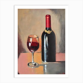 Cabernet Franc Rosé Oil Painting Cocktail Poster Art Print