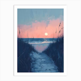 Sunset At The Beach 8 Art Print