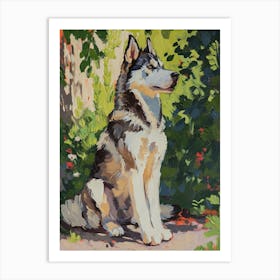 Siberian Husky Acrylic Painting 2 Art Print