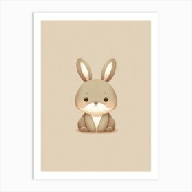 Cute Bunny Character Nursery Childrens Room Art Art Print
