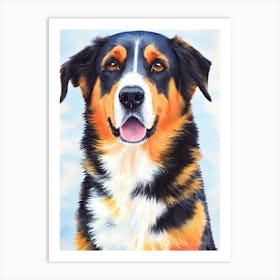 Beauceron 3 Watercolour Dog Art Print