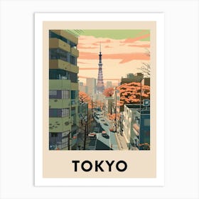 Tokyo 3 Vintage Travel Poster Art Print