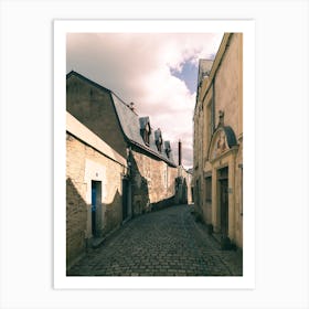 Cobblestone Street In France Art Print