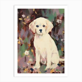 A Shih Tzu Dog Painting, Impressionist 3 Art Print