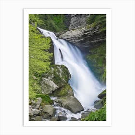 Trümmelbach Falls, Switzerland Realistic Photograph (5) Art Print