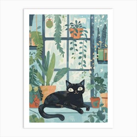 Cat In The Window 6 Art Print