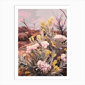 Statice 1 Flower Painting Art Print