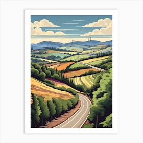 The Westweg Germany 1 Vintage Travel Illustration Art Print