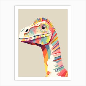 Colourful Dinosaur Lesothosaurus 2 Art Print