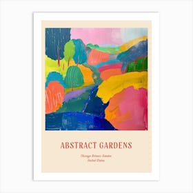 Colourful Gardens Chicago Botanic Garden Usa 4 Red Poster Art Print