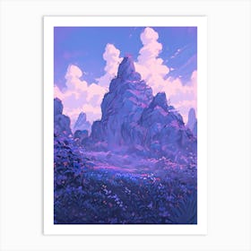 Purple Mountains Art Print