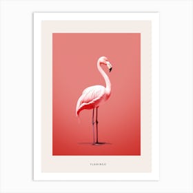 Minimalist Flamingo 1 Bird Poster Art Print