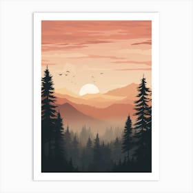 Sunset In The Mountains 7 Art Print